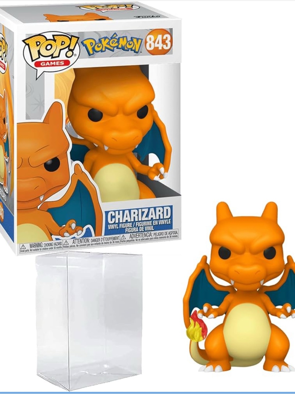Funko Charizard Orange and Cream Vinyl Figure with Blue Wing Interiors